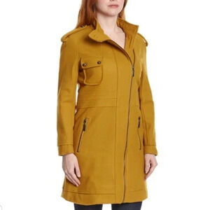 NWT Vertigo Wool Blend Mustard Peacoat S